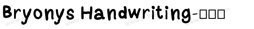 Bryonys Handwriting字体转换